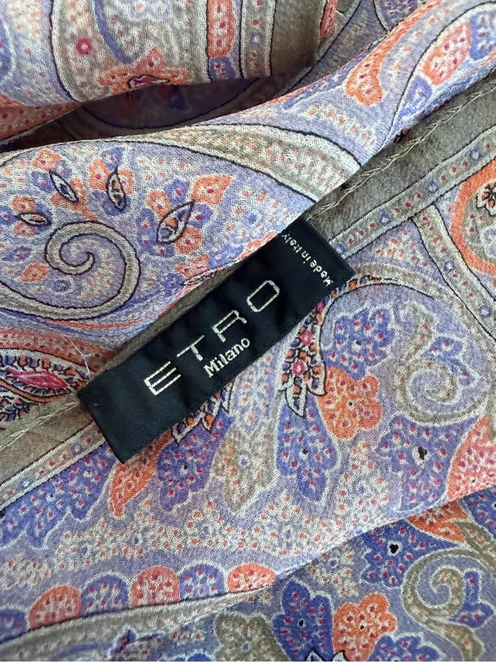 Etro Silk Shawl Multicolor Made in Italy